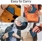 HIFA Leather Passport Holder, Handmade Passport Cover with Card and Ticket Slot - Genuine Leather, Elegant Design, Easy Access - Passport Case, Passport Wallet, Passport Holder