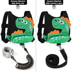 Accmor Toddler Harness Leash + Anti Lost Wrist Link, Cute Dinosaur Kids Leash Walking Harness, Baby Leashes for Toddlers, Child Harness Leash Wristband Assistant Strap Belt for Boys Girls Outdoor