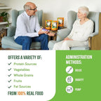 Real Food Blends Variety Pack - Pureed Food Meals for Tube Feeding with Protein, Vegetables & Fruits - 320–340 Calories Per Pouch for Lunch & Dinner - 9.4 oz (Pack of 12)