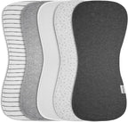 Premium 5-Pack Large Organic Cotton Burp Cloths – 3 Layers, Ultra Soft & Absorbent Burping Towel, Shoulder Towel & Hand Towel