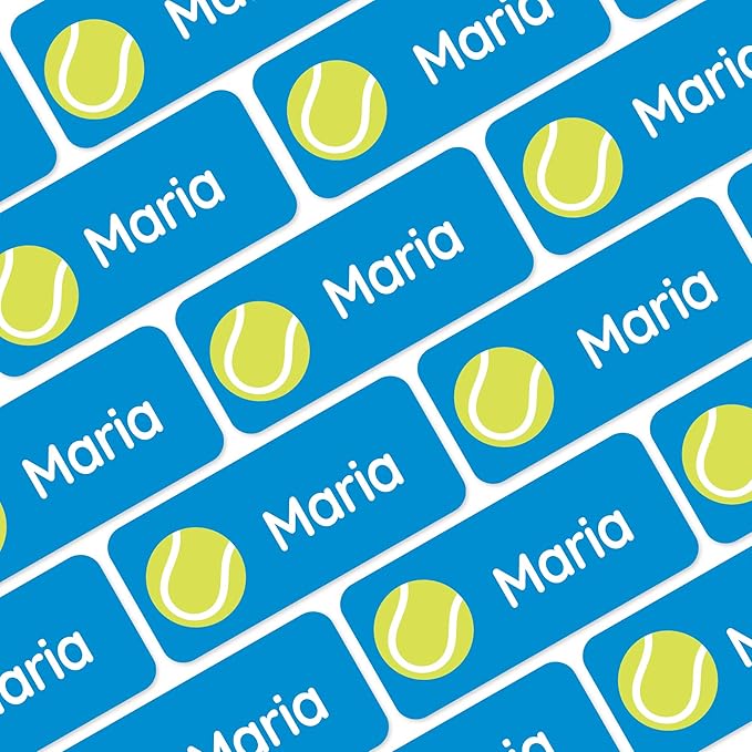 Personalized Name Labels for Kids (120) – Custom Waterproof & Durable Stickers for Clothing, Daycare, Office & School Supplies - Sports