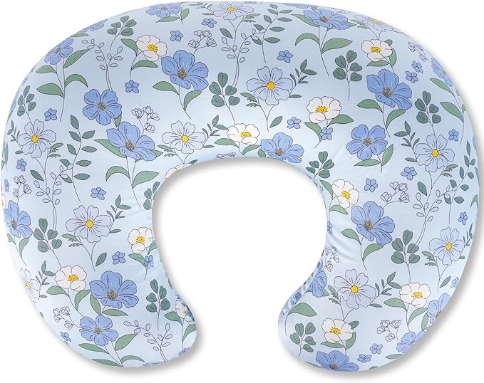 Nursing Pillow, Breastfeeding Pillow with Removable Cotton Cover, Baby Feeding Pillow for Mom Easier Breast Feeding and Bottle Feeding, Breastfeeding Support Cushion for Newborn (Flower)