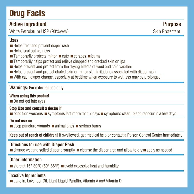 Vitamin A&D Ointment for Baby Diaper Rashes - 4 oz Tube, 12 Pack - A and D Ointment for Adults, Seniors, and Babies