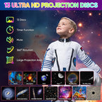 Galaxy Projector, 13 in 1 HD Planetarium Star Projector for Bedroom, 360 Rotating Star Projector Light with Adjustable Knob and Timer for Kids, Ceiling, Gifts, Room Decoration