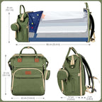 Baby Diaper Bag Backpack,Baby Shower Gifts, Multifunctional Travel Diaper Bag, Gifts for Mom with Portable Diaper Pad (Green)