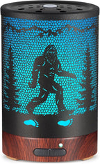 Essential Oils Diffuser,Christmas Aromatherapy Diffuser,Birthday Gifts for Women Mom Grandma,Metal Cool Mist Humidifier with 7 Colors Lights Waterless Auto Off Air Diffusers (Bigfoot)