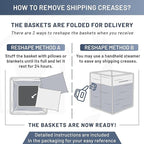 NaturalCozy 13 Inch Cube Storage Bins Cotton Rope Woven Baskets for Organizing 3-Pack | 13 x 13 Storage Cubes | Fabric Square Storage Baskets for Shelves Organizer, Kids Toy Bins, Closet Baby Nursery