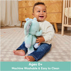 Baby GUND Safari Friends Elephant Pull-Down Musical Plush, Travel Friendly Sensory Toy with Stroller Loop for Ages 0 and Up, Blue, 12”