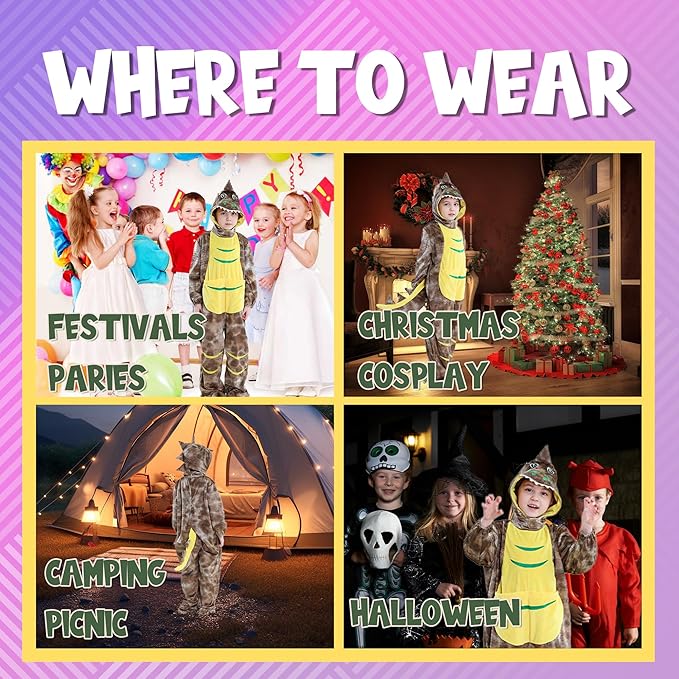 MICHLEY Adorable Animals Cosplay Costume for Kids 3-12Years Soft Breathable & Skin Friendly Halloween Birthday Party