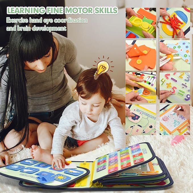 STEAM Learning Busy Board, Educational Activity Center for Kids