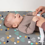 BROLEX Changing Pad Covers for Baby: Boy Girls Ultra Stretchy Soft 2 Pack Heart Pattern