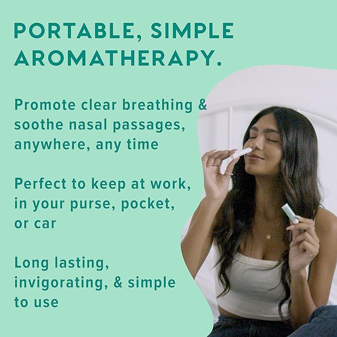 MOXĒ Eucalyptus Essential Oil Nasal Inhaler, Sinus & Congestion Relief, Daily Relaxation, Stress Relief, Therapeutic No-Mess Aromatherapy, Pure and Natural, Made in USA (3 Pack) packaging may vary