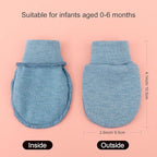 BQUBO 6 Pairs Newborn Baby Boys Girls Mittens 0-6 Months Unisex-Baby Infant Mittens Elastic No Scratch Wrist Gloves