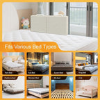 Bed Rail for Toddlers, Adjustable Baby Bed Rail Guard for Twin and Full Size Beds, Bed Safety Rails for Children with Non-Slip Base, Removable Washable Cover, Easy Installation (1 Pack)