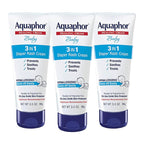 Aquaphor Baby Diaper Rash Cream, 3-in-1 Diaper Rash Relief, 3.5 Oz Tube, (Pack of 3)