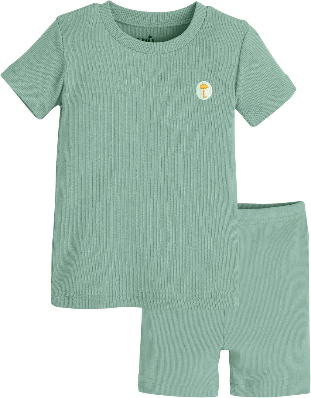 moimoln Pajamas Set 6M-5Y Solid Ribbed Unisex Baby & Toddler, Soft Viscose, Snug-Fit, Everyday Sleepwear