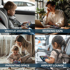 Sensory Activity Board: Silicone Fidget Toy | Shoe Tying Practice & Portable Travel Strap | Silence Stress Relief for ADHD & Autism | Anxiety Calming | Kids 3+ & Adults Ready Packaging