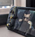 LUDOS Clamor Wired Earbuds in-Ear Headphones, 5 Years Warranty, Earphones with Microphone, Noise Isolating Ear Buds, Memory Foam for iPhone, Samsung, School Students, Kids, Women, Small Ears - Yellow