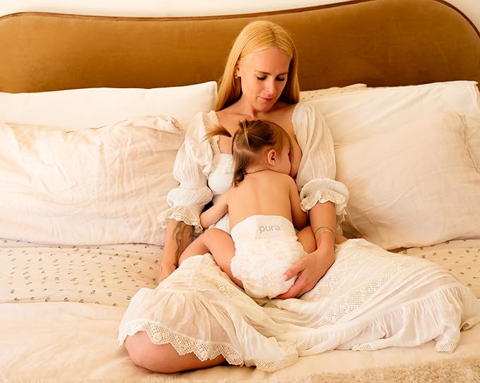 Pura Size 7 Eco-Friendly Diapers (33+lbs) Totally Chlorine Free (TCF) Hypoallergenic, Soft Organic Cotton, Sustainable, up to 12 Hours Leak Protection, Allergy UK, 3 Packs of 17 (51 Diapers)