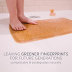 HEVEA Baby & Toddler Bath Mat - 100% Natural Rubber Non Slip Bathtub Mat for Baby - Upcycled, Danish Design - Safe & Sustainable Bathroom Essential (Natural)