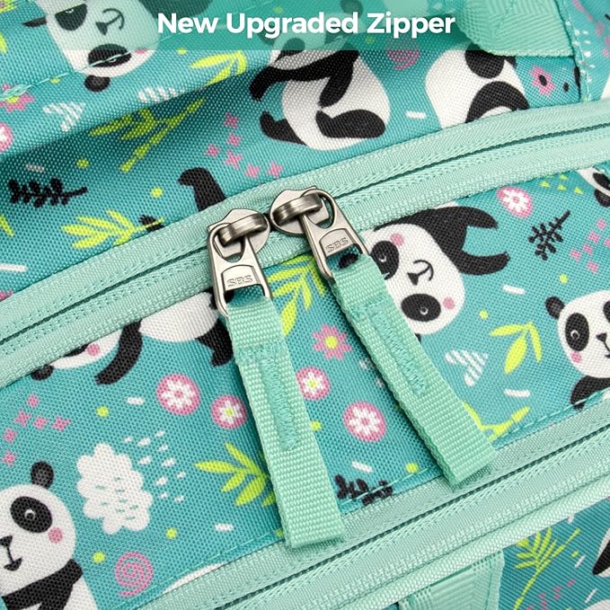 Choco Mocha Cheetah Backpack for Girls, Elementary School Backpack for Girls Ages 6-8 Kids Kindergarten Backpack Bookbag 17 Inch with Chest Strap, Green