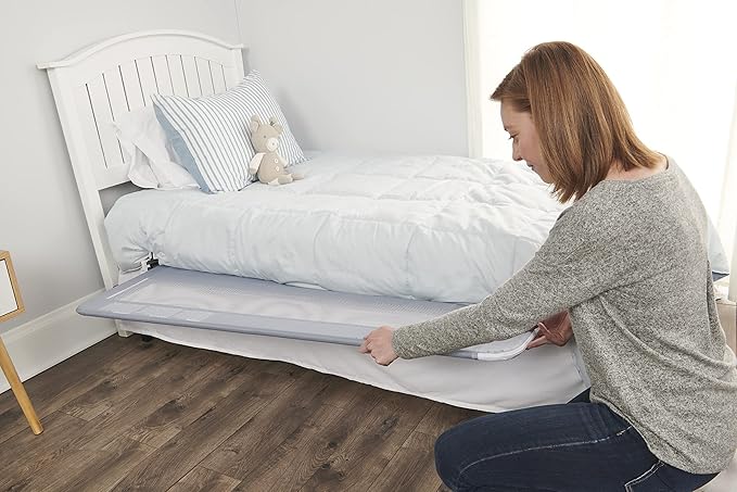 Regalo Hideaway 54-Inch Extra Long Bedrail, with Reinforced Anchor Safety System, Grey