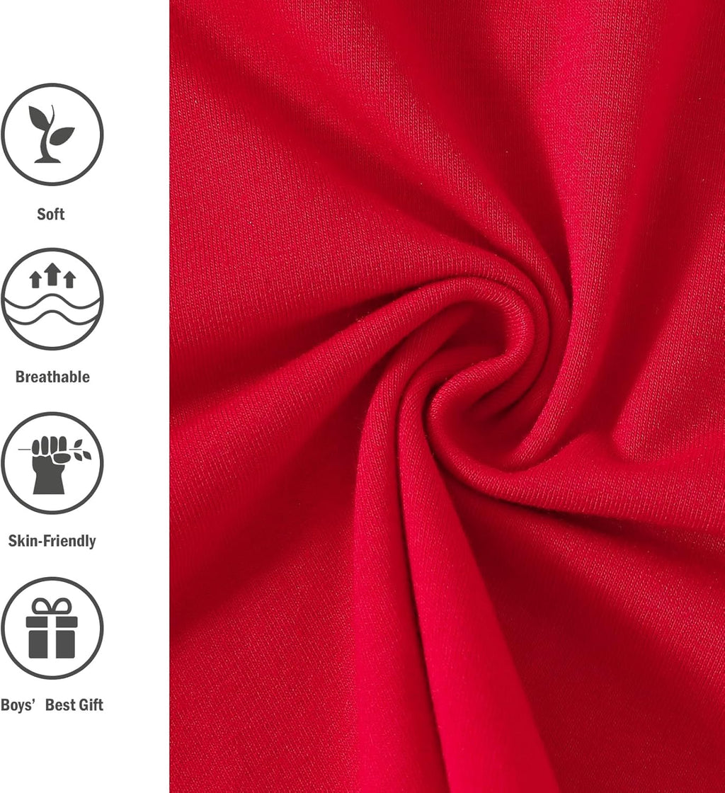 OPAWO Toddler Boy Shirts 3 Pack, V-Neck Short Sleeve Toddler Tshirts, Blank Baby Tee Shirts Summer Tops 12 Months-5T