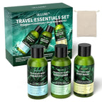 Travel Shampoo Conditioner and Body Wash Gift Set Trio, Travel Size Hair Care & Body Care for Trip, Outdoor, Camping, Hotel & Gyms, Anti-Dandruff, Nourish, Gentle For Baby, 3.38 Oz Travel Size Bottles