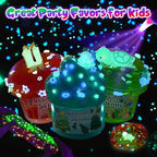 LAWOHO 6 Packs Red & Green Slime for Kids- Clear, Butter, Cloud Slime Making Kit with Glow in The Dark Add-ins & Charms, Slimes Kit for Boys & Girls Party Favors, Birthday Halloween Christmas Easter