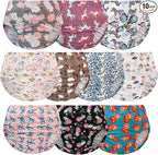 EZ Moms 10 Pack Waterproof Plastic Underwear Newborn Cloth Cover Breathable and Reusable Plastic Training Underwear for Girls Comfortable Waterproof Pants for Baby Suit Swim Diaper Cover Girls 4T