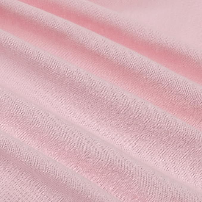 Onacosht 100% Organic Cotton Nursing Pillow Cover Soft Breathable Jersey Feeding Pillow Slipcover Fits Standard Infant Nursing Pillow for Baby Boy and Girl, Pink