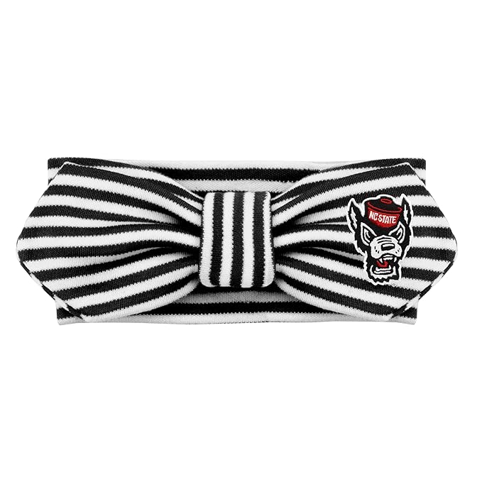 Creative Knitwear North Carolina State University Wolfie Striped Hair Knot