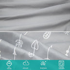 4-Pack Fitted Mini Crib Sheets for Boys and Girls - Breathable, Soft Microfiber Baby Sheets in Grey and Pink
