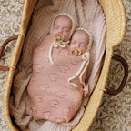 Heirloom Knit Heart Swaddling Blanket for Girls - 100% Luxury Cotton Baby Blanket - Soft Warm Swaddle Receiving Crib Receiving Blanket for Newborns Infants & Toddlers (Pink)