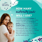 Lil-Lets Extra Long Postpartum Maxi Pads with Wings – 30 Pack Bundle for Post-Natal Bleeding & Heavy Flow – Postpartum Essentials - Extra Absorbent, Soft & Cushioned Maternity Towels, Fragrance-Free