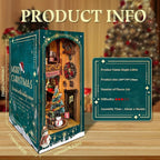 Miniature Book Nook Kit Christmas Book Nooks for Adults, Christmas Tiny House Book Nook Winter Christmas Kit, DIY 3D Puzzle Christmas House (Jingle Cabin)