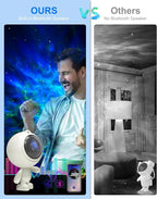 AIRIVO Dreamers Star Projector,Astronaut Galaxy Projector Bluetooth Speaker with Remote,White Noise,Interactive Posture Adjustment,Room Bedroom Decor,Birthday Christmas Gifts for Kids Adults