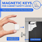 Eco-Baby Universal Replacement Keys for Magnetic Cabinet Locks [3 Universal Keys] Child Safety for Drawers and Cabinets - 3 Keys for Child Proof Kitchen Bathroom Cabinet Locks