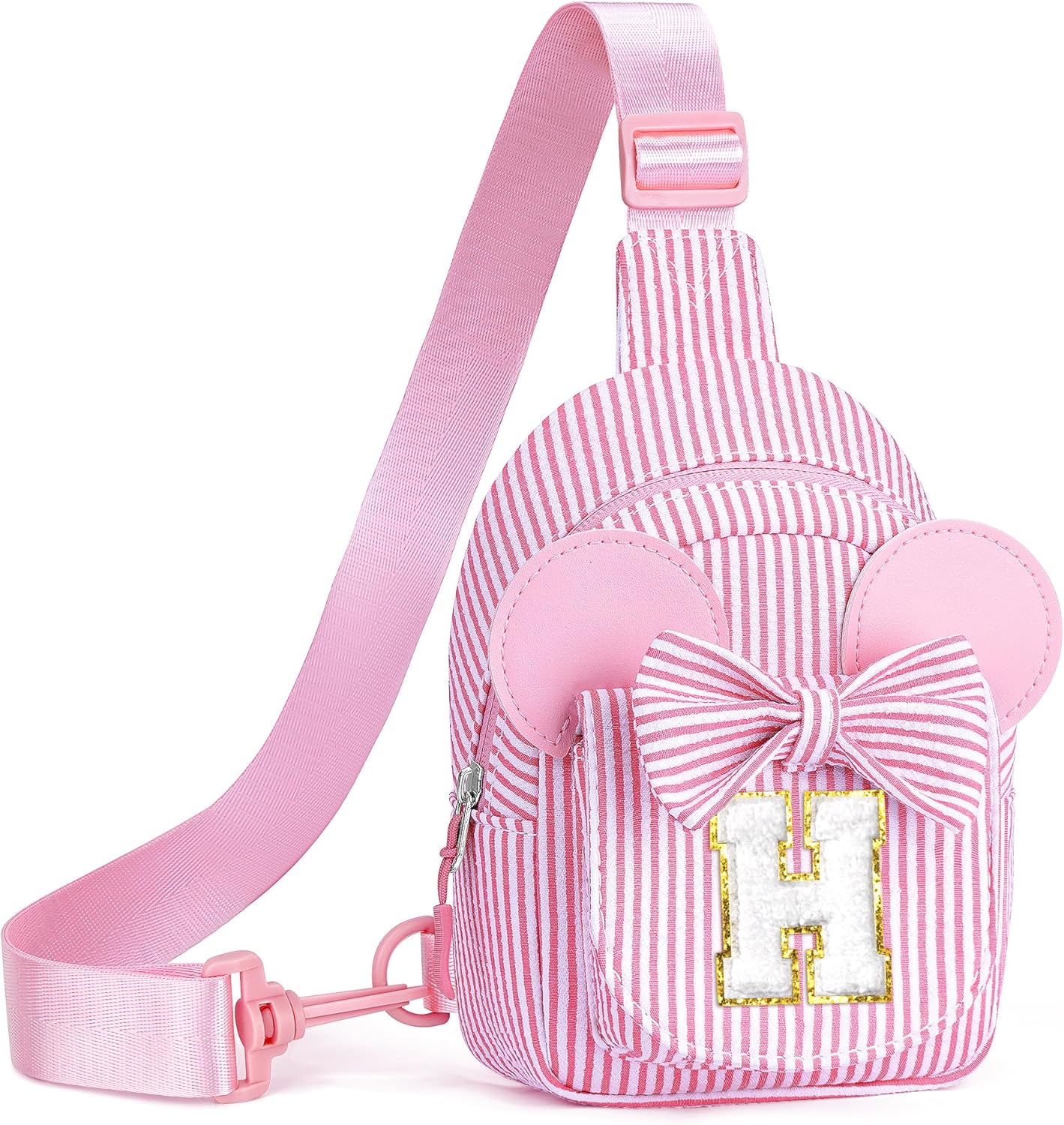 Gifts for Girls, Girls Kids Birthday for Girl Kid Gift Trendy Stuff | Pink Letter Small Sling Bags for Girl Kids Cross Belt Bag Sling Bag Birthday Gifts for Sister Daughter Gift (Pink H)