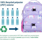 Wildkin ECO rPET 15-inch Kids Backpack – Sustainable, Padded, Adjustable – Unicorn