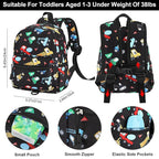 Accmor Toddler Harness Backpack Leash, Cute Excavator Kids Backpack with Anti Lost Wrist Link, Mini Child Backpack Wristband Tether Strap and Protection Leashes for Boys Aged 1-3 Years