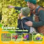 Binoculars for Kids, Toys for 3-12 Year Old Girls and Boys, Bird Watching Hiking 4 5 6 7 8 9 Year Old Girl Boy Christmas Birthday Gifts, Outdoor Toys for Kid Set with Magnifying Glass & Compass