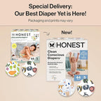 The Honest Company Clean Conscious Diapers for Delicate Skin | Up to 100% Leakproof | Hypoallergenic, Fragrance Free | Gender Neutral | Club Box, Size 5 (27+ lbs), 44 Count (Prints May Vary)