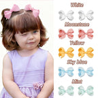 CÉLLOT 40 Pieces 3 Inch Hair Bows for Girls Clips Grosgrain Ribbon Boutique Hair Bow Alligator Clips For Girls Teens Toddlers Kids