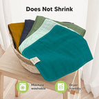 5-Pack Cotton Muslin Burp Cloths Baby Girls, Boys - Soft & Absorbent Spit Up Burp Rags, Large Muslin Towel, Cotton Wash Cloths for Babies, Newborn, Infant, No Shrink, Durable, Neutral (Eclipse)