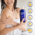 Truremedy Naturals Tea Tree Oil & Lemongrass Body Wash – 12 oz Natural Antifungal Shower Gel for Skin Irritations – Organic Oils, No Sulfates – Refreshing, Moisturizing Soap for Men & Women