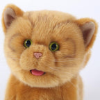 Electronic Walking Orange Cats, Realistic Interactive Puppy Pet Toy Cat, Walking, Barking,Wagging Tail & Talking,Present Pet Gifts for 3+ Year Boys Girls