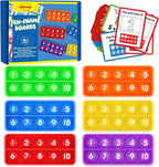 Ten-Frame Math Manipulative for Elementary,Counting Number Math Games, Montessori Educational Toy for Kindergarten Classroom Kids 3 4 5 Year Old (Upgraded Version for 20 Task Cards)