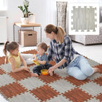 Skyweaver 36 Tiles Soft Non-Toxic Baby Play Mat for Floor EVA Foam Jigsaw Puzzle Play Mat, Interlocking Squares with 0.6inch for Babies, Toddlers & Kids Gym, Nursery, Playroom, Gray