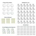 Pack of 36 Magnetic Cabinet Locks for Child Safety with 9 Keys, 3M Adhesive Easy Installation, Baby Proofing Magnetic Locks for Cabinets and Drawers (36 Locks + 9 Keys)